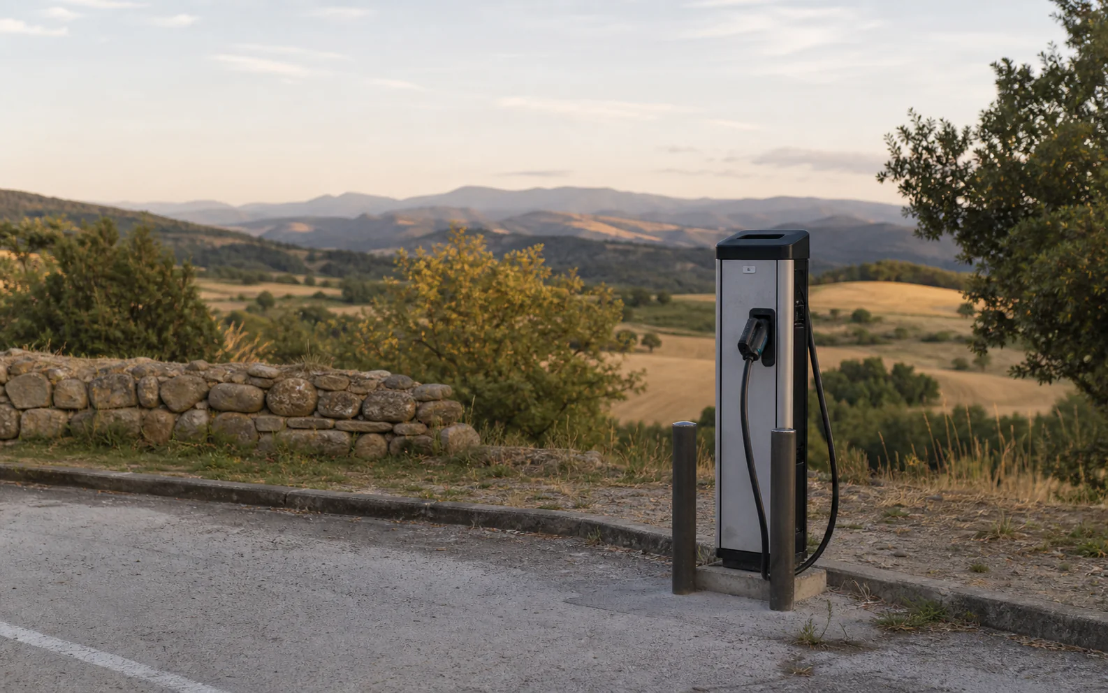 Punt de càrrega en un paisatge rural català